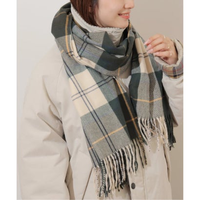 《予約》【Barbour/バブアー】hailes tartan scarf：ストール （ベージュ）｜詳細画像