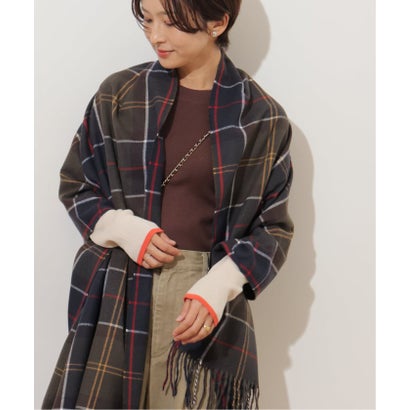 《予約》【Barbour/バブアー】hailes tartan scarf：ストール （カーキ）｜詳細画像