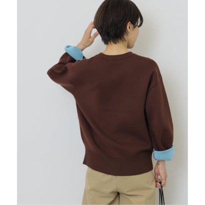 ジャーナルスタンダード レリューム JOURNAL STANDARD relume 《WEB限定追加予約2》ダブルニットコントラストプルオーバー （ネイビー）｜詳細画像