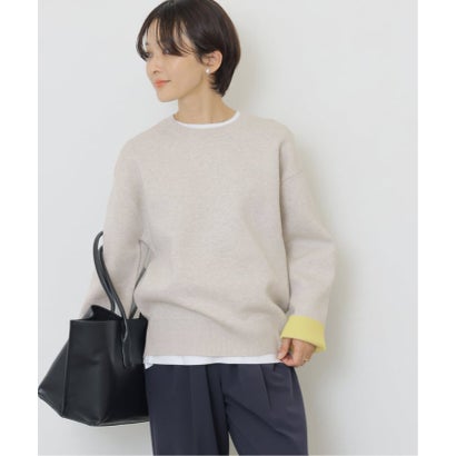 ジャーナルスタンダード レリューム JOURNAL STANDARD relume 《WEB限定追加予約2》ダブルニットコントラストプルオーバー （ネイビー）｜詳細画像