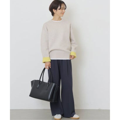 ジャーナルスタンダード レリューム JOURNAL STANDARD relume 《WEB限定追加予約2》ダブルニットコントラストプルオーバー （ネイビー）｜詳細画像