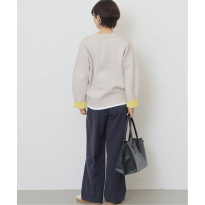 ジャーナルスタンダード レリューム JOURNAL STANDARD relume 《WEB限定追加予約2》ダブルニットコントラストプルオーバー （ナチュラル）｜詳細画像