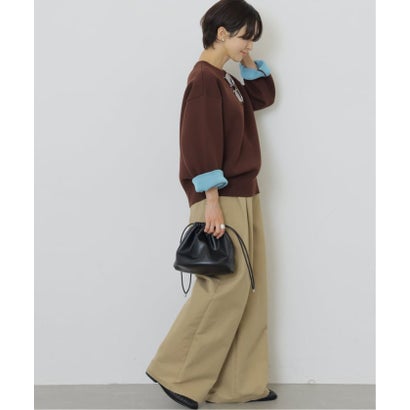 ジャーナルスタンダード レリューム JOURNAL STANDARD relume 《WEB限定追加予約2》ダブルニットコントラストプルオーバー （ナチュラル）｜詳細画像