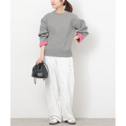 ジャーナルスタンダード レリューム JOURNAL STANDARD relume 《WEB限定追加予約2》ダブルニットコントラストプルオーバー （ナチュラル）｜詳細画像
