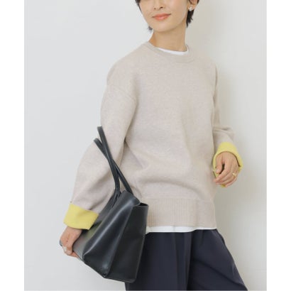 ジャーナルスタンダード レリューム JOURNAL STANDARD relume 《WEB限定追加予約2》ダブルニットコントラストプルオーバー （ナチュラル）｜詳細画像