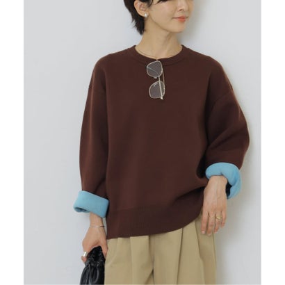 ジャーナルスタンダード レリューム JOURNAL STANDARD relume 《WEB限定追加予約2》ダブルニットコントラストプルオーバー （ナチュラル）｜詳細画像