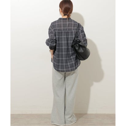 ジャーナルスタンダード レリューム JOURNAL STANDARD relume バンドカラーチェックブラウス （ブラウン）｜詳細画像