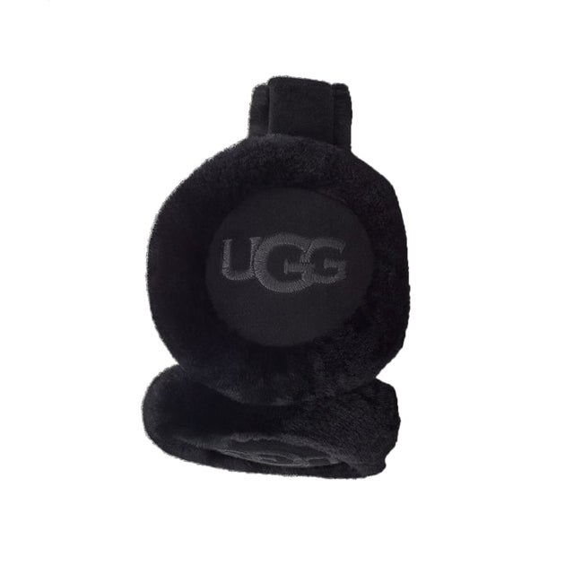 《予約》【UGG/アグ】W シープスキンエンブロイダリーイヤーマフ （ブラック）