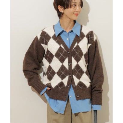 ジャーナルスタンダード レリューム JOURNAL STANDARD relume 《予約》アーガイルVカーディガン （ブラウン）｜詳細画像