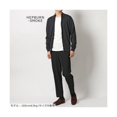JOHN SMEDLEY ジップアップ ニット CLAYGATE メリノウール （MIDNIGHT/ダークネイビー）｜詳細画像