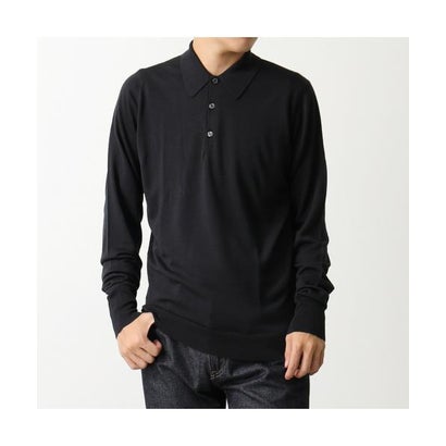 JOHN SMEDLEY ニット ポロシャツ DORSET ドーセット （HEPBURN-SMOKE/チャコール）｜詳細画像