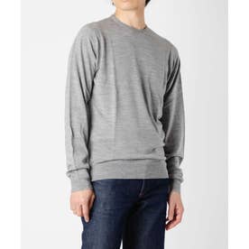 LUNDY ニット メンズ 長袖 クルーネック セーター LUNDY CLASSIC CREW NECK PULLOVER STANDARD FIT （シルバー）