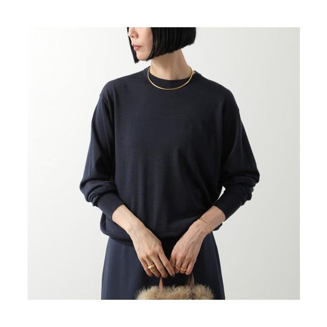 ニット EMMY 30G COMMON FIT クルーネック （MIDNIGHT/ネイビー）