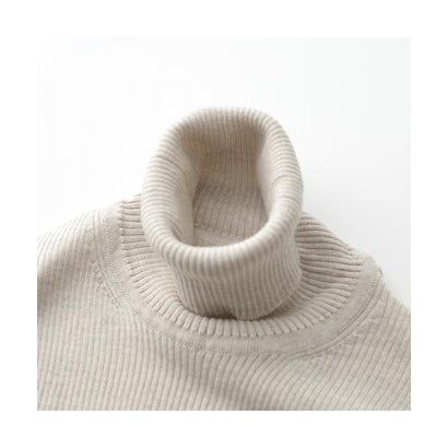 JOHN SMEDLEY ニット VENESSA 30G リブ タートルネック （GREY-FLEECE/ライトグレー）｜詳細画像