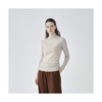 JOHN SMEDLEY ニット VENESSA 30G リブ タートルネック （GREY-FLEECE/ライトグレー）｜詳細画像
