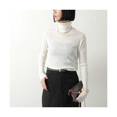 JOHN SMEDLEY ニット VENESSA 30G リブ タートルネック （GREY-FLEECE/ライトグレー）｜詳細画像