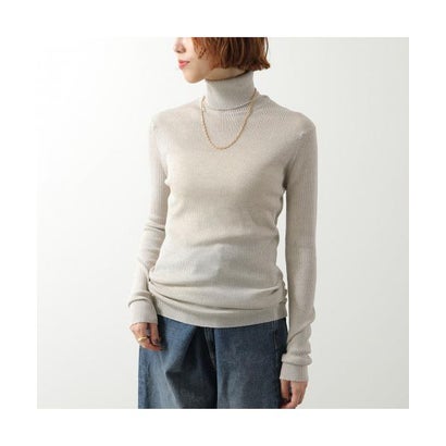 JOHN SMEDLEY ニット VENESSA 30G リブ タートルネック （BLACK/ブラック）｜詳細画像