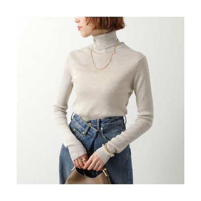 JOHN SMEDLEY ニット VENESSA 30G リブ タートルネック （BLACK/ブラック）｜詳細画像