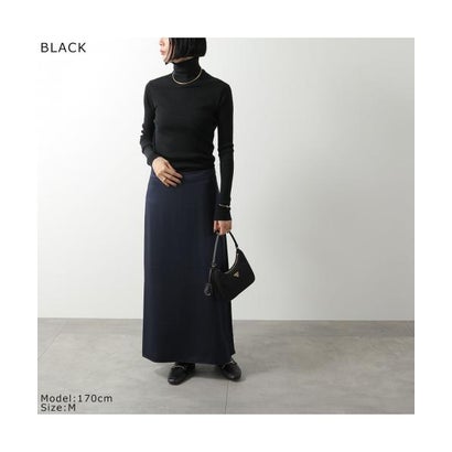 JOHN SMEDLEY ニット VENESSA 30G リブ タートルネック （BLACK/ブラック）｜詳細画像