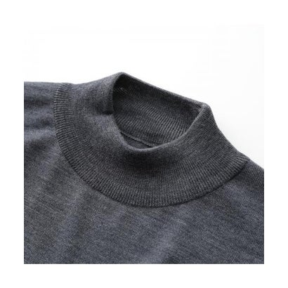 JOHN SMEDLEY ニット AMITY 30G COMMON FIT モックネック （CHARCOAL/グレー）｜詳細画像