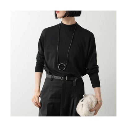 JOHN SMEDLEY ニット AMITY 30G COMMON FIT モックネック （CHARCOAL/グレー）｜詳細画像