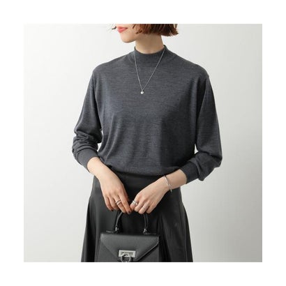 JOHN SMEDLEY ニット AMITY 30G COMMON FIT モックネック （CHARCOAL/グレー）｜詳細画像