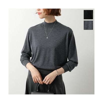 JOHN SMEDLEY ニット AMITY 30G COMMON FIT モックネック （CHARCOAL/グレー）｜詳細画像