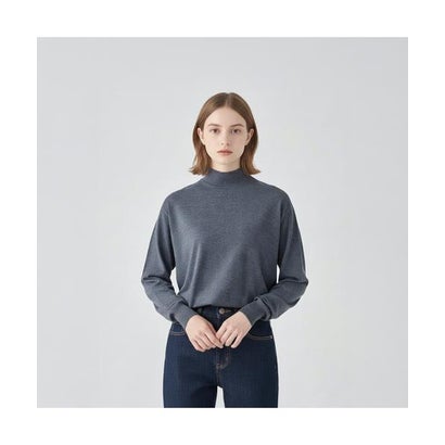 JOHN SMEDLEY ニット AMITY 30G COMMON FIT モックネック （CHARCOAL/グレー）｜詳細画像