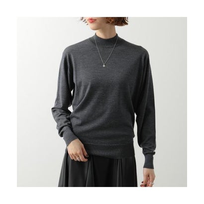 JOHN SMEDLEY ニット AMITY 30G COMMON FIT モックネック （CHARCOAL/グレー）｜詳細画像