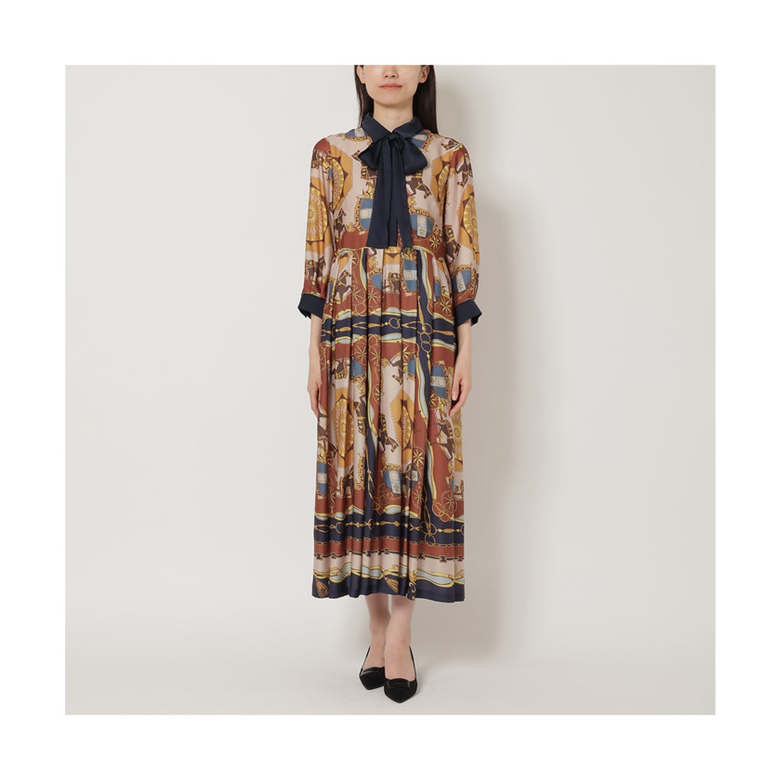 オーディア ミューズ Audie a Muses ホースプリントワンピース 