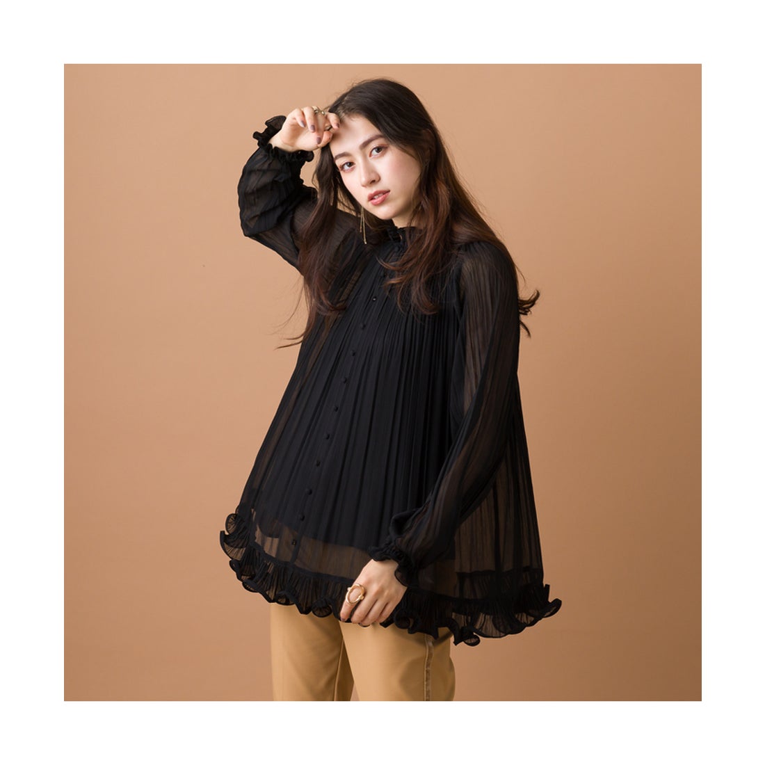 オーディア ミューズ Audie a Muses プリーツAラインブラウス 