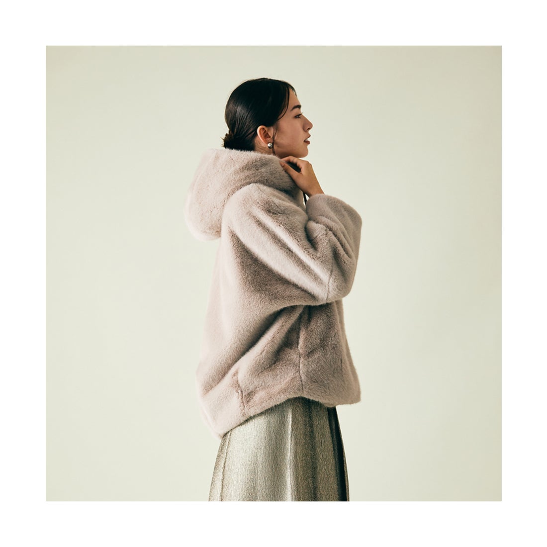 オーディア ミューズ Audie a Muses ビッグファージャケット （グレー 