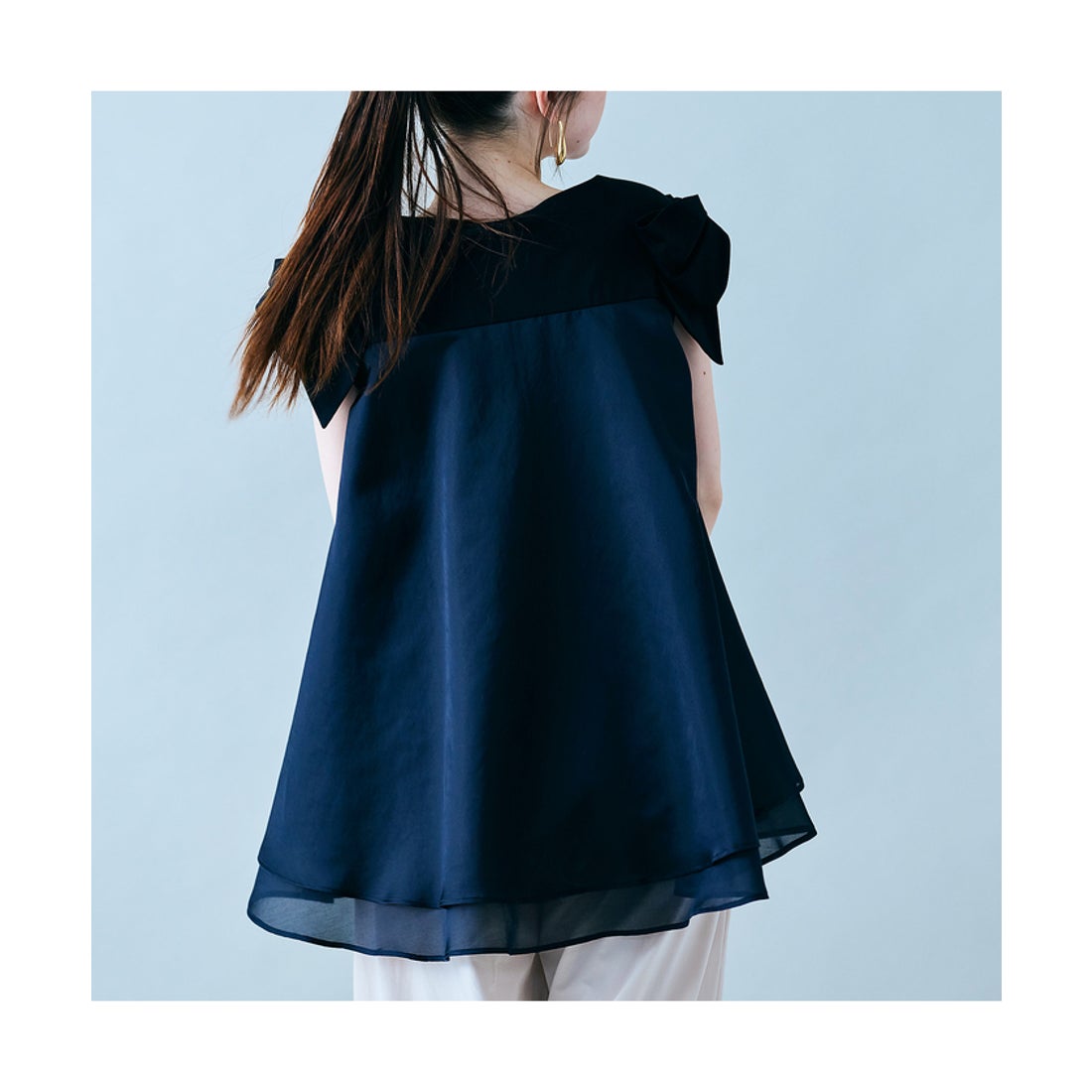 オーディア ミューズ Audie a Muses リボンスリーブプルオーバー 