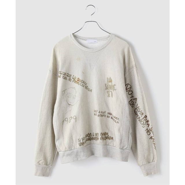 TOLQ / トルク Printed Sweat Shirt （グレーA）