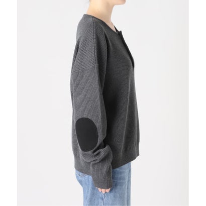 NOCTO ARCHIVE/ノクト アーカイブ Elbow Patch Henley Neck Knit（グレー）｜詳細画像