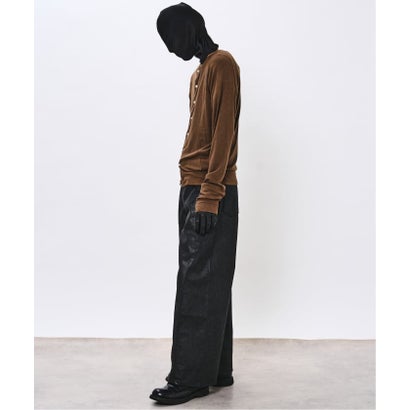 NOCTO ARCHIVE/ノクト アーカイブ Curve Panel Rib Cardigan（ブラウン）｜詳細画像