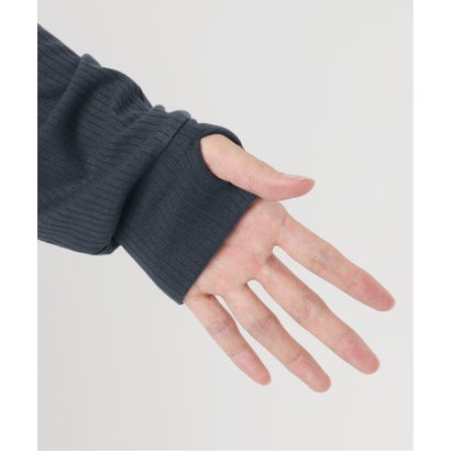 NOCTO ARCHIVE/ノクト アーカイブ Curve Panel Rib Cardigan（ネイビー）｜詳細画像