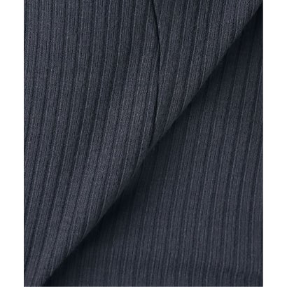 NOCTO ARCHIVE/ノクト アーカイブ Curve Panel Rib Cardigan（ネイビー）｜詳細画像