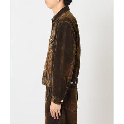 NOCTO ARCHIVE/ノクト アーカイブ Flocky Denim Jacket（カーキ）｜詳細画像