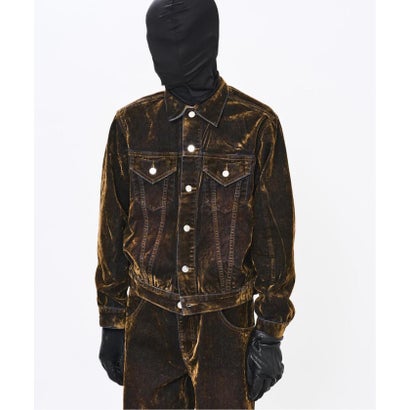 NOCTO ARCHIVE/ノクト アーカイブ Flocky Denim Jacket（カーキ）｜詳細画像