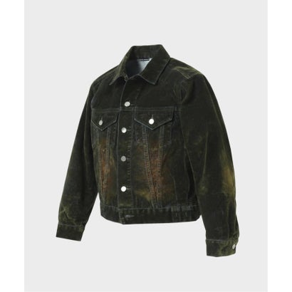 NOCTO ARCHIVE/ノクト アーカイブ Flocky Denim Jacket（カーキ）｜詳細画像
