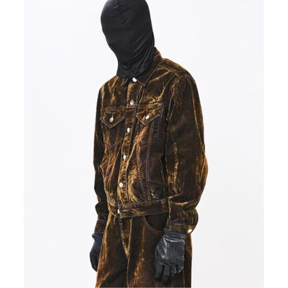 NOCTO ARCHIVE/ノクト アーカイブ Flocky Denim Jacket（カーキ）｜詳細画像