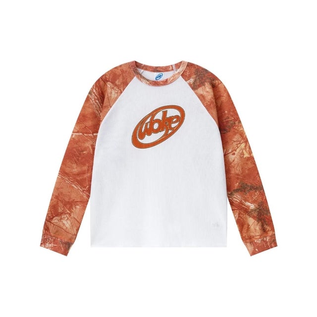 WOKE EDGE / ウォークエッジ Oval Logo Real Tree Thermal （オレンジ）