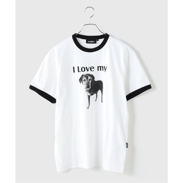 WASTED PARIS / ウェイステッドパリス I LOVE MY DOG RINGER TEE （ホワイト）