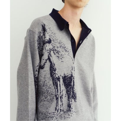 Knuth Marf / クヌースマーフ reversible jacquard pol knit （ネイビー）｜詳細画像