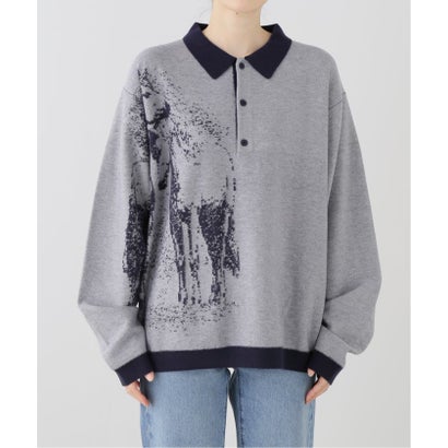Knuth Marf / クヌースマーフ reversible jacquard pol knit （ネイビー）｜詳細画像