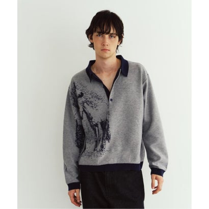 Knuth Marf / クヌースマーフ reversible jacquard pol knit （ネイビー）｜詳細画像