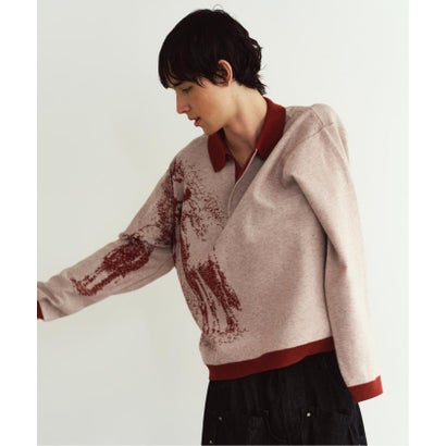 Knuth Marf / クヌースマーフ reversible jacquard pol knit （ネイビー）｜詳細画像