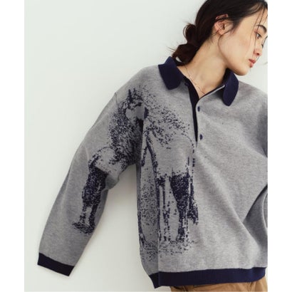 Knuth Marf / クヌースマーフ reversible jacquard pol knit （ネイビー）｜詳細画像