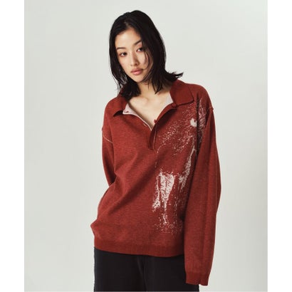 Knuth Marf / クヌースマーフ reversible jacquard pol knit （ネイビー）｜詳細画像